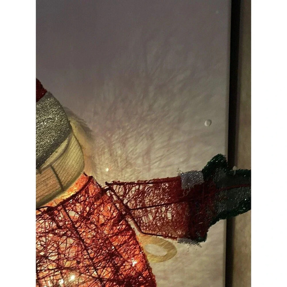 Home Accents Holiday HO HO HO Santa Figurine lighted in box RARE Working - Picture 8 of 16